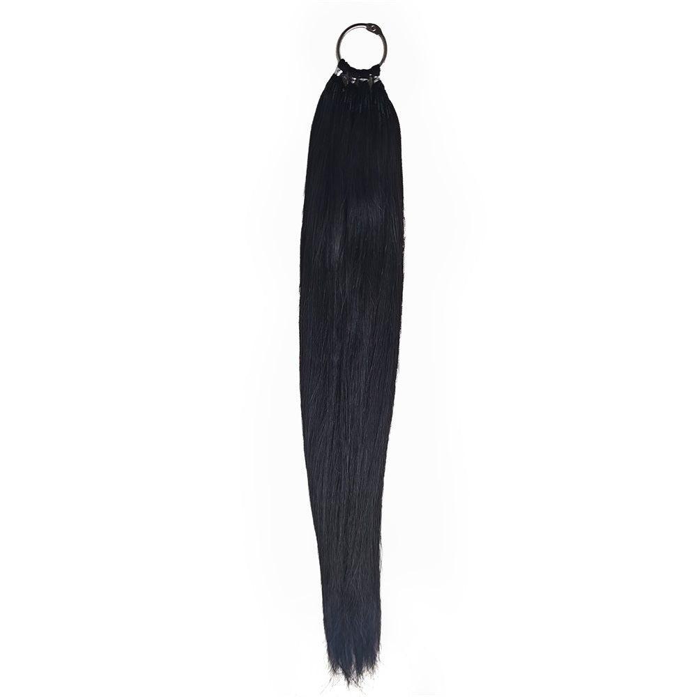 Periodcute 100% Human Hair Pre-Looped Crochet Hair 16-20in Natural Color