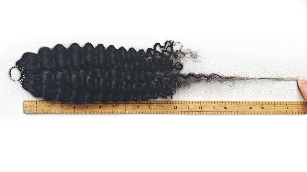 Periodcute 100% Human Hair Pre-Looped Crochet Hair 16-20in Natural Color