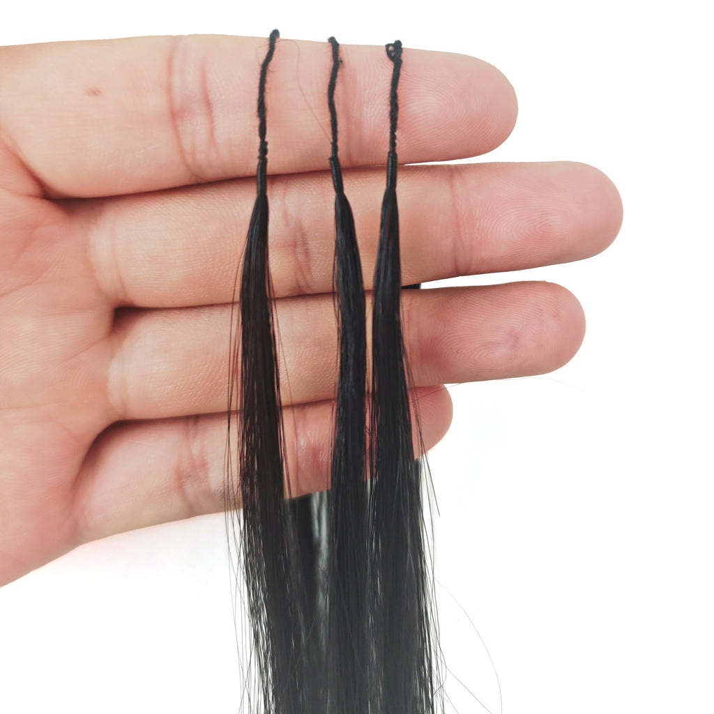 Periodcute 100% Human Hair Pre-Looped Crochet Hair 16-20in Natural Color