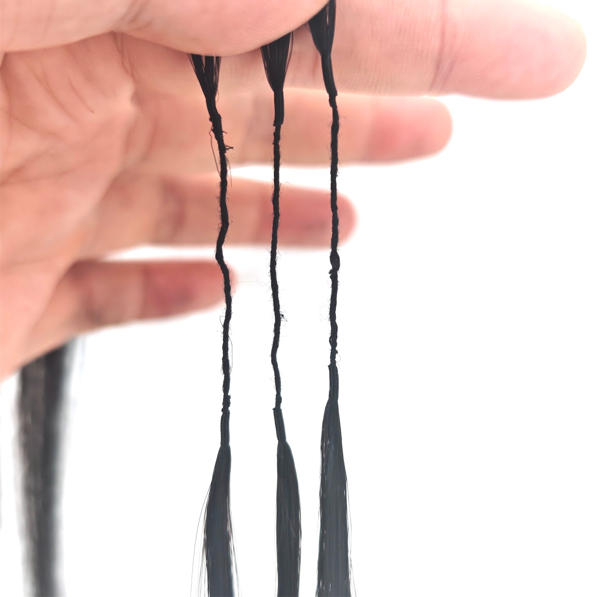 Periodcute 100% Human Hair Pre-Looped Crochet Hair 16-20in Natural Color