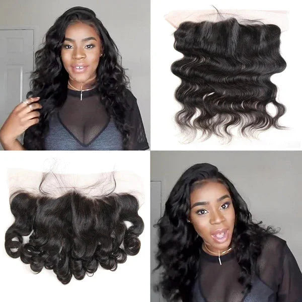 13x4 Frontal Transparent Lace 100% Natural Human Hair