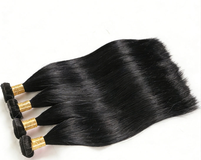 Periodcute 100% Human Hair 4pcs Bundles 18-28in Natural Color