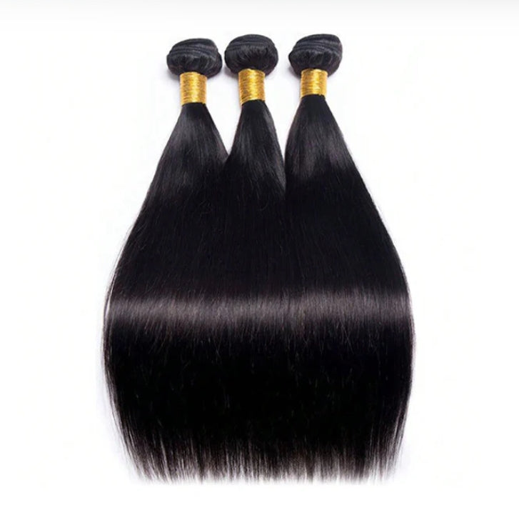 (Influencer Collaboration)  Periodcute 100% Human Hair 3pcs Bundles with 5×5 Closure Natural Color