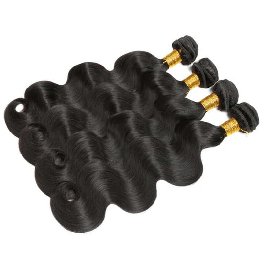 Periodcute 100% Human Hair 4pcs Bundles 18-28in Natural Color
