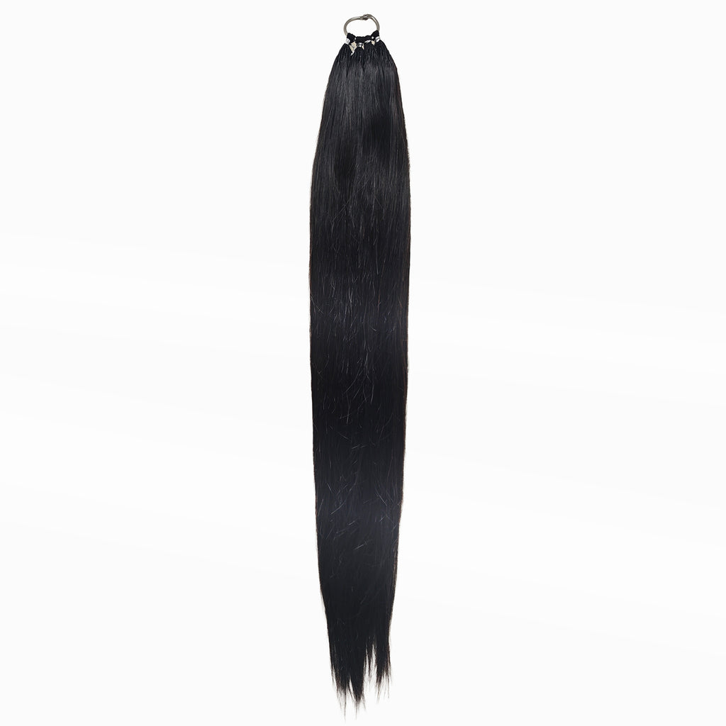 Periodcute 100% Human Hair Pre-Looped Crochet Hair 16-20in Natural Color
